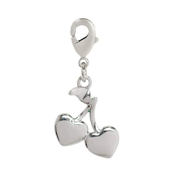 Small Heart Cherries Austrian Crystal Charm by Bead Landing™
